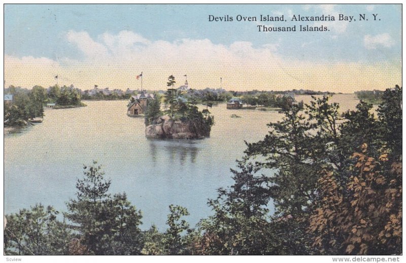 Devils Oven Island, Alexandria Bay, New York, Thousand Islands, 1900-10s PU