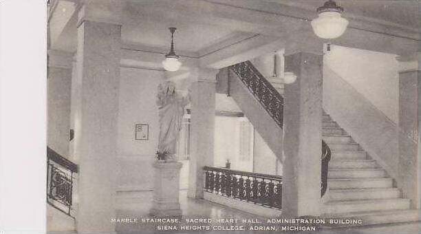 Michigan Adrian Marble Staircase Sacred Heart Hall Administration Building Si...