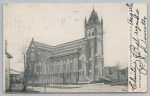 Clinton Massachusetts~St John's Catholic Church~Vintage Postcard