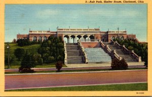 Ohio Cincinnati Ault Park Shelter House 1950 Curteich