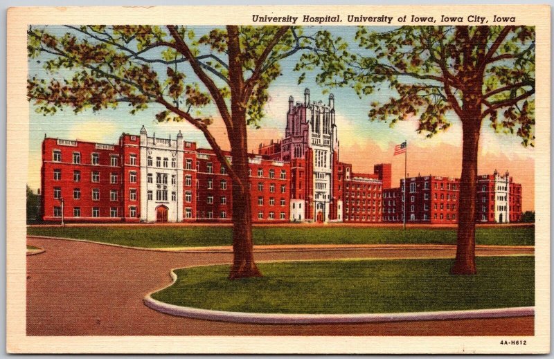 1949 University Hospital University Of Iowa City IA Building Posted Postcard