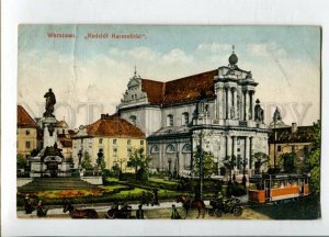 3146962 Poland WARSAW Eglise Karmelitzki Church TRAM Vintage PC