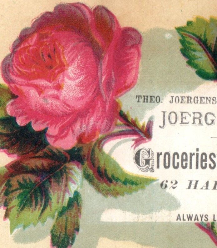 1870s-80s Theo. Chase Joergen's Bros. Groceries & Provisions Jersey City P137