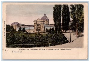 Budapest Hungary Postcard Varosliget Industrial Arts Hall Stadtwaldchen c1910
