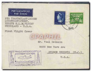 Letter Netherlands 1st Flight to USA May 21, 1946