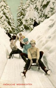 Sledding.   (3 small holes punched in card)