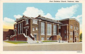 G62/ Tonkawa Oklahoma Postcard c40s First Christian Church 2