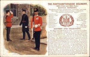 England British History Northamptonshire Regiment Soldiers c1910 Postcard