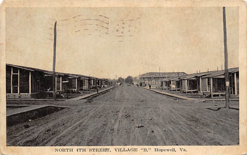 North 4th St. at Village B Hopewell, Vaginia, USA Military 1917 