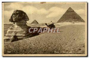 Postcard Ancient Egypt Egypt Cairo Sphinx and Pyramids