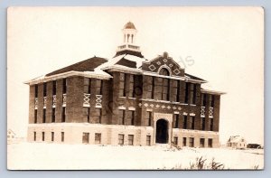 J89/ Miles City Montana RPPC Postcard c1910 School Building  314