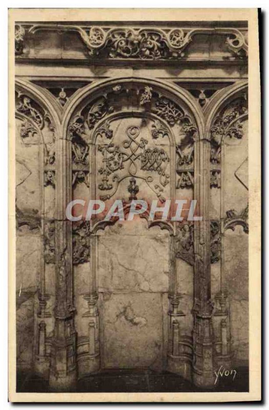Postcard Old Brou Church Bourg Details of & # 39Oratoire Marguerite d & # 39A...