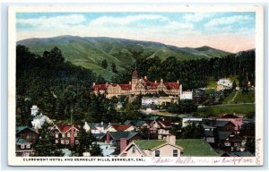 BERKELEY, CA California ~  CLAREMONT HOTEL & HOUSES, Hills c1920s Postcard