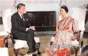 President Ronald Reagan India's Prime Minster Indira Gandhi Unused 