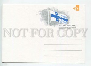 450896 Finland POSTAL stationery flag on stamp