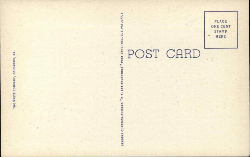 Columbus GA Joy's Flower Shop Store NICE LINEN Postcard