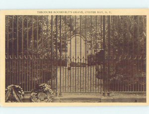 Pre-Chrome CEMETERY SCENE Long Island - Oyster Bay New York NY AG2824