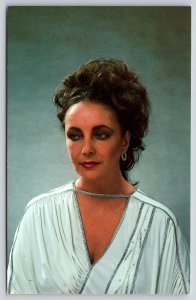Famous~Portrait Of Actress Elizabeth Taylor~1981~Publ Coral Lee~Vintage Postcard