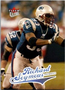 2004 Fleer Football Card Richard Seymour New England Patriots sk9332