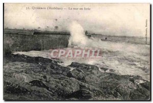 Old Postcard Quiberon (Morbihan) The Sea Fury