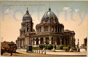 The hall Of Records San Francisco used postcard from 1908