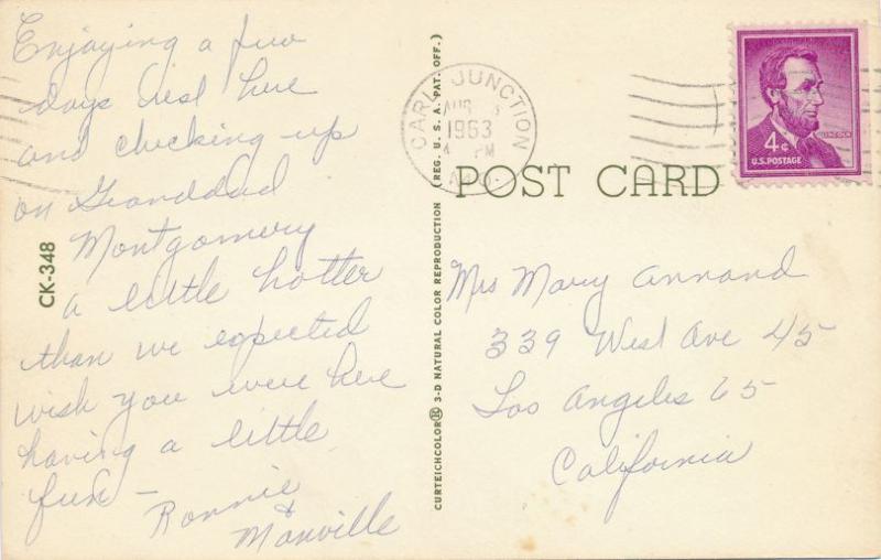 Greetings from Carthage, Jasper County MO, Missouri - pm 1963