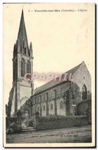 Old Postcard Vierville Sur Mer L & # 39Eglise