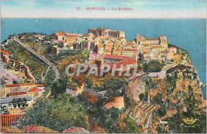 Old Postcard The Rock MONACO