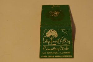 Edgewood Valley Country Club La Grange Illinois 20 Strike Matchbook Cover