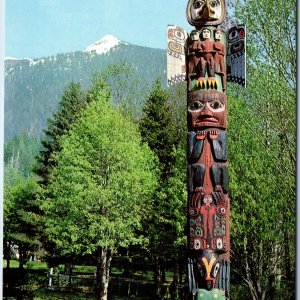 c1950s Ketchikan Alaska Raven Flood Totem Pole Deer Mountain City Park A377