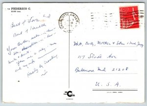 MN Italia  Cruise Ship  1954    Postcard