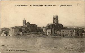 CPA Le Gard Illustré - PONT-St-ESPRIT - Quai du Rhone (459183)