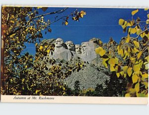 Postcard Autumn at Mount Rushmore National Memorial Black Hills South Dakota USA