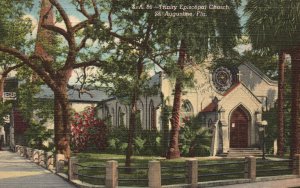 Vintage Postcard Trinity Episcopal Church English Gothic St. Augustine Florida