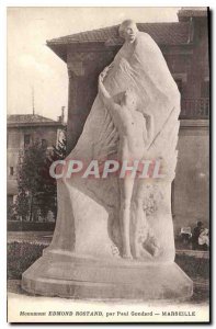Postcard Ancient Monument Edmond Rostand Marseille by Paul Gondard