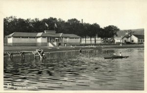 luxemburg, DIEKIRCH, Bains de Riviere, Canoe, Swimming Suits (1930s) Postcard