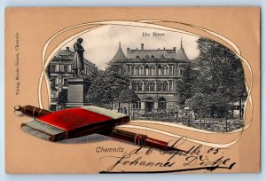 Chemnitz Saxony Germany Postcard The Stock Exchange 1905 Posted Antique
