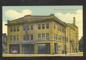 RICHMOND INDIANA MURRAY THEATRE DOWNTOWN VUILDING VINTAGE POSTCARD