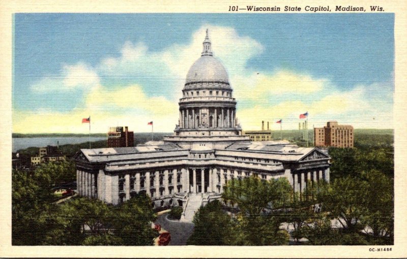 Wisconsin Madison State Capitol Building Curteich