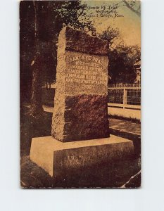 Postcard Santa Fe Trail Monument, Council Grove, Kansas
