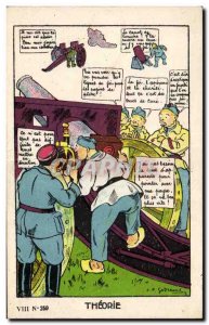 Militaria - Humor - Humorous - Illustration Canon Theory - Old Postcard