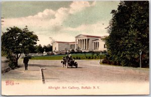 1910's Albright Art Gallery Buffalo New York NY Street View Posted Postcard