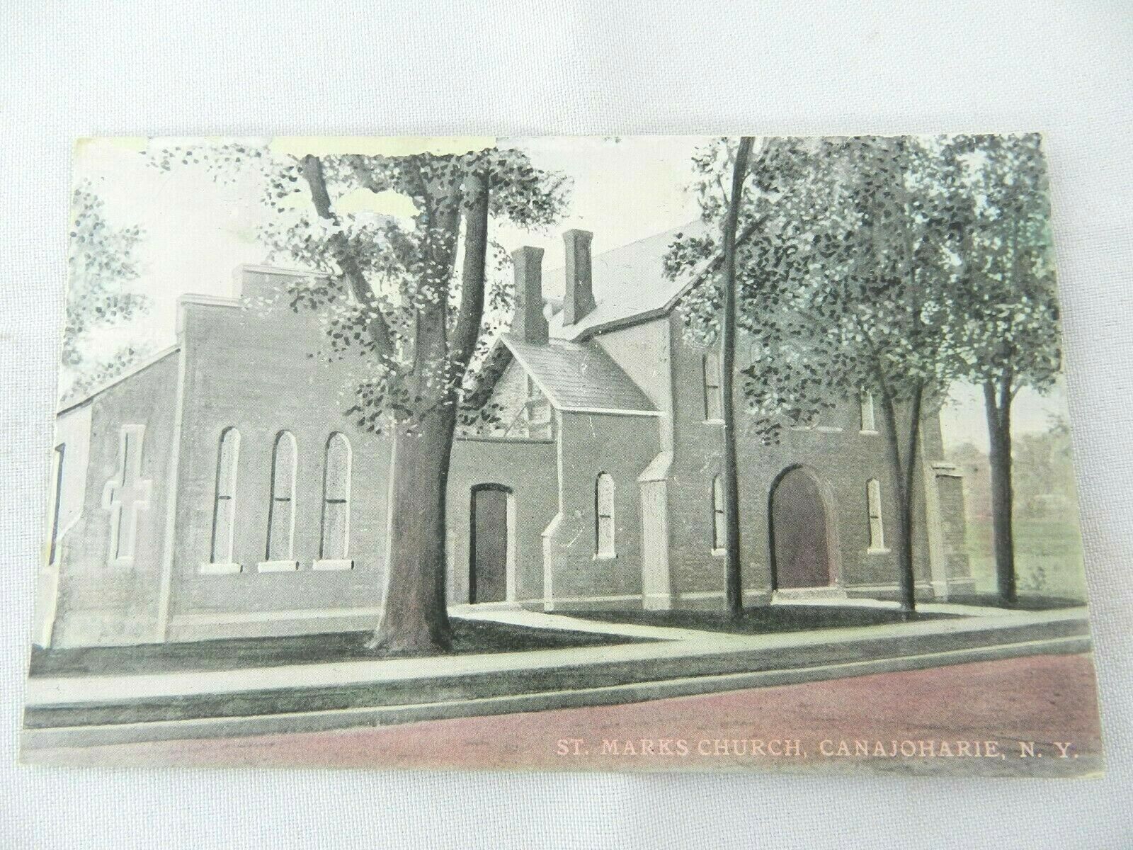 Vintage Postcard 1910 Canajoharie New York St. Mark's Church Unposted