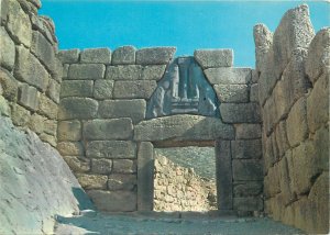 Postcard Greece Mycenae Lions gate