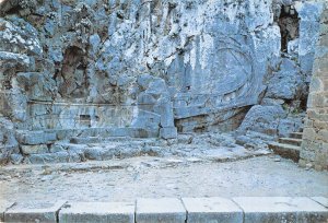 B108955 Greece Lindos Relief Rock Carving of a Trireme