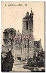 Old Postcard The Cathedral Of Dol