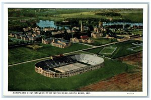 c1930's Aeroplane View University of Notre Dame South Bend Indiana IN Postcard