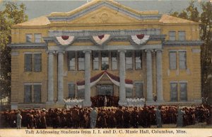 Taft Addressing Students From I.I and D.C Music Hall Columbus, Massachusetts USA