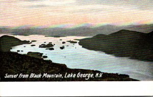 New York Lake George Sunset From Black Mountain