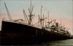 Rotorua New Zealand NZ Steamer Steamship Tinted Real Photo Vintage Postcard